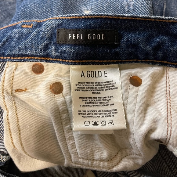 Agolde Womens Jamie Straight Leg Feel Good Distressed Jean Size 28 Frayed Hem - Picture 5 of 7